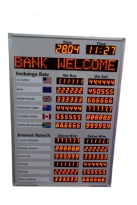 Electronic Exchange Rate Board