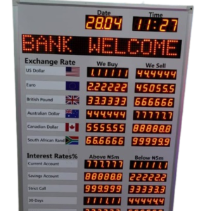 Electronic Exchange Rate Board
